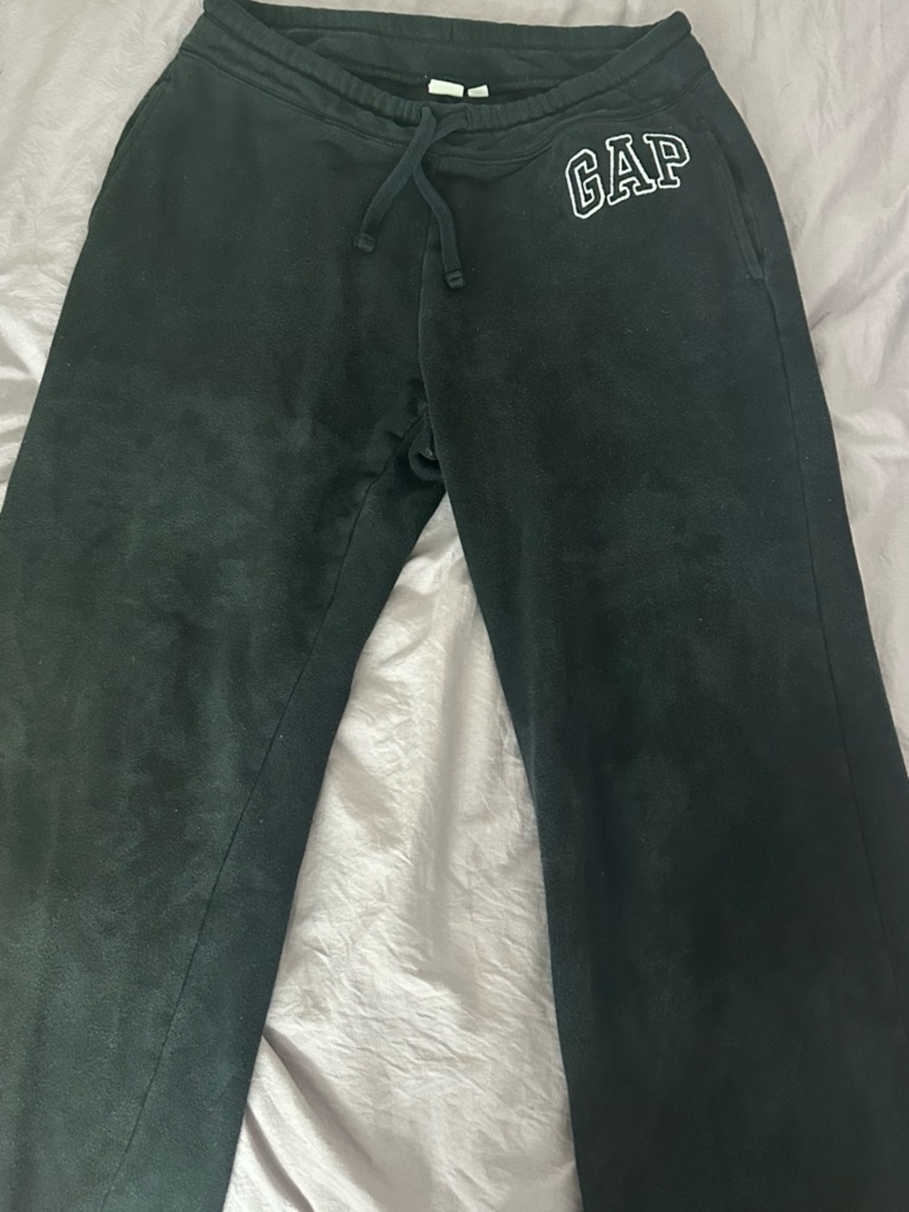 GAP Black Jogger Sweatpants with Logo Patch